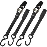 2 Pcs Ratchet Tie Down Strap with Ratchet Tensioner Tensioner Straps with Hooks for Car Trailer Caravan Bike Handling Equipment Bulky Objects