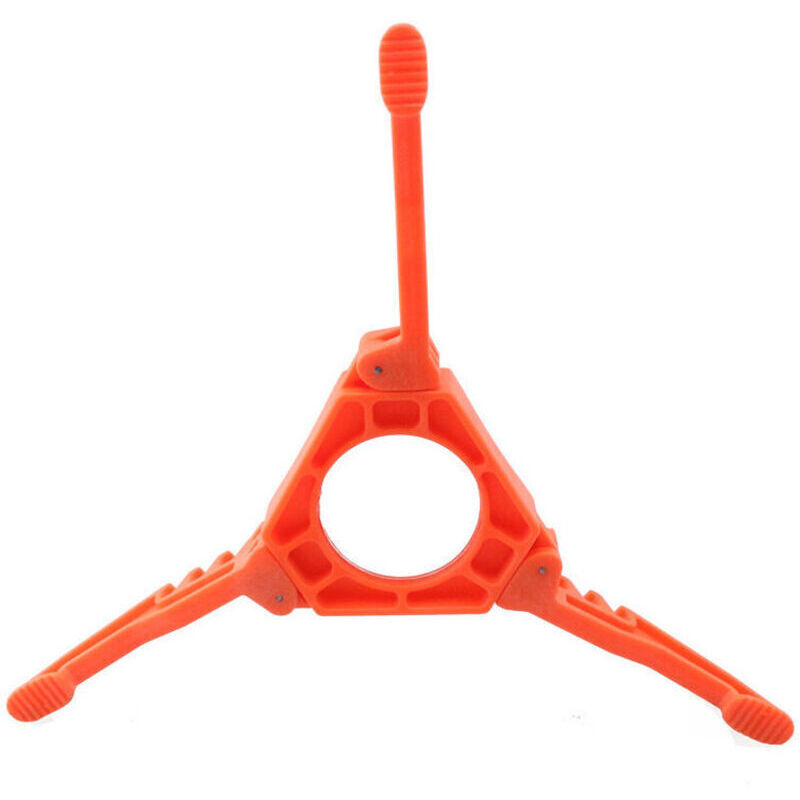 Support Pliable Pour Cartouche Gaz Camping - Antidérapant ABS Orange, Ultra Compact Pour Randonnée & BBQ