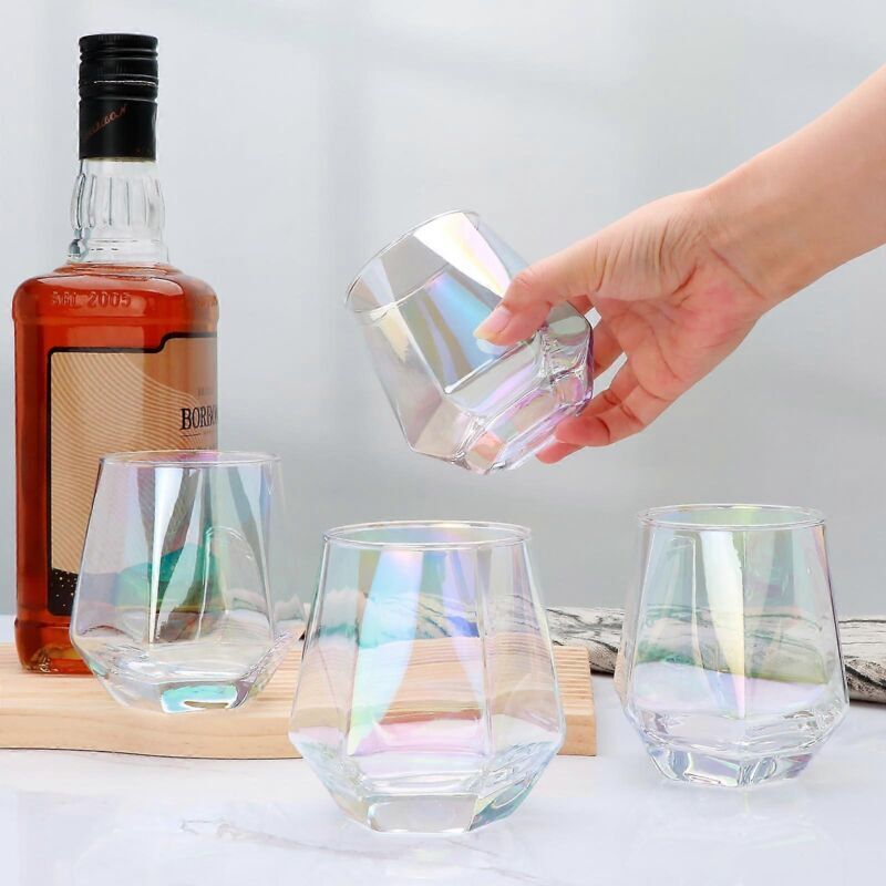 Lot De 6 Verres à Whisky En Forme De Diamant Incliné Pour Bourbon/rhum/bar, Cadeau D'anniversaire, De Noël, D'anniversaire De Mariage, 300 Ml | Votre Wishlist Sur