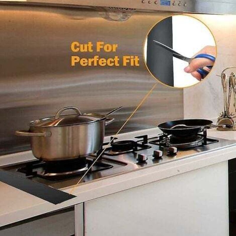 Lot De 2 Joints En Silicone Pour Cuisinière Et Plan De Travail - Noir, Longueurs 21 Et 25 Pouces, Anti-poussière