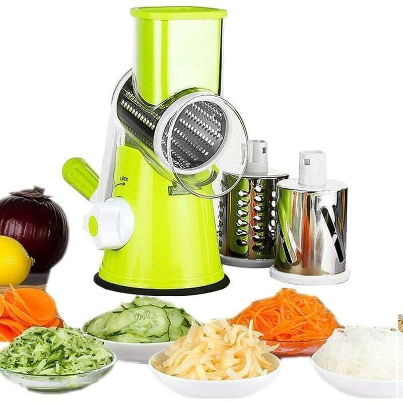 Râpe à Fromage Rotative 3 En 1 – Trancheuse Manuelle