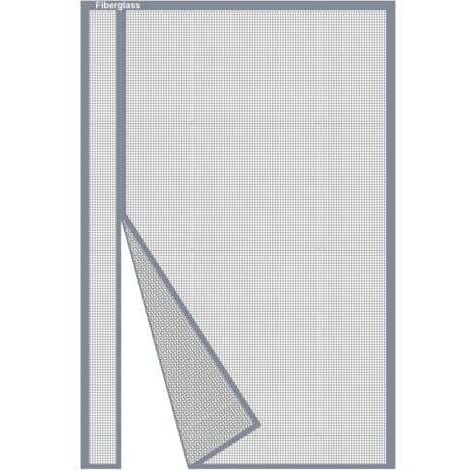 Lot de 2,Moustiquaire Porte Magnétique 70x190cm, Rideau Moustiquaire Porte Fenetre Ouverture Latérale en Fibre de Verre Gris Anti-Moustiques pour Balcon, Fermeture Automatique Moustiquaire Aimantée (1/4)