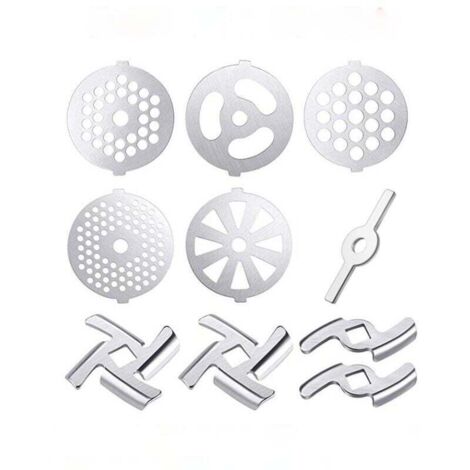 10 Pièces Accessoires Pour Hachoir à Viande Hachoir à Viande Alimentaire Hachoir à Viande Manuel Pièces De Meulage Machine à Farcir Les Saucisses Acier Inoxydable Annexe Mixeur (1/5)