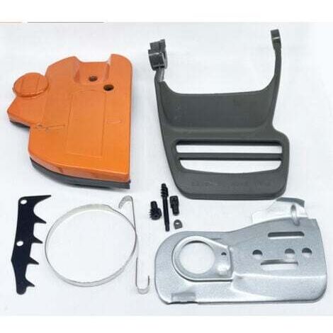 Kit combiné de couvercle latéral de chaîne de frein et d'embrayage, pièces de rechange pour tronçonneuse Hus-Husqvarna 445 450 (1/4)