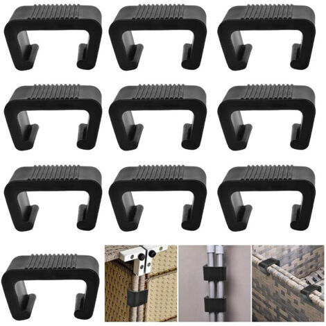 10 Pièces Clips pour Meubles en Rotin - 4.3cm,Clips pour meubles d'extérieur, clips pour canapé de patio, attaches pour chaises en rotin, fournitures de connexion pour meubles de canapé (1/4)
