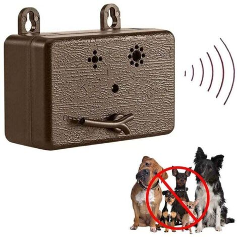 Répulsif d'écorce à ultrasons pour chiens, portée de 50 pieds, bouchon d'écorce extérieur et intérieur marron