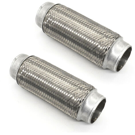 Tuyau d'échappement flexible en acier inoxydable, 51 mm, paquet de 2, accessoires automobiles universels pour tuyau d'échappement avant, tuyau d'échappement flexible universel en acier inoxydable (1/5)