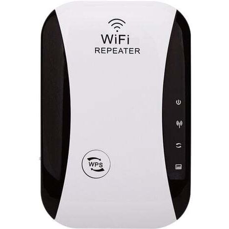 Répéteur WiFi Booster 300Mbps Extenseur sans Fil Amplificateur de Signal du Réseau(WPS, Installation Facile,1 Port Ethernet, Antennes Intégrées, 2.4GHz) Augmentation de la Couverture WiFi (1/4)