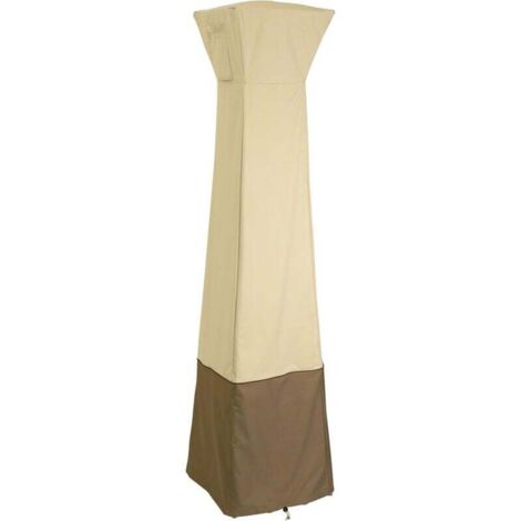 Housse anti-poussière en tissu Oxford 210D, housse de chauffage de terrasse en forme de pyramide de 21 pouces résistante à l'eau (84 x 221 cm)