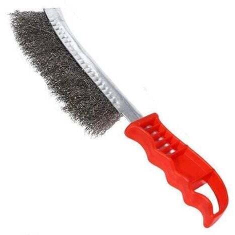 Brosse grattoir métallique, brosse de nettoyage en acier inoxydable, brosse à main métallique avec poils robustes en acier inoxydable (1/3)