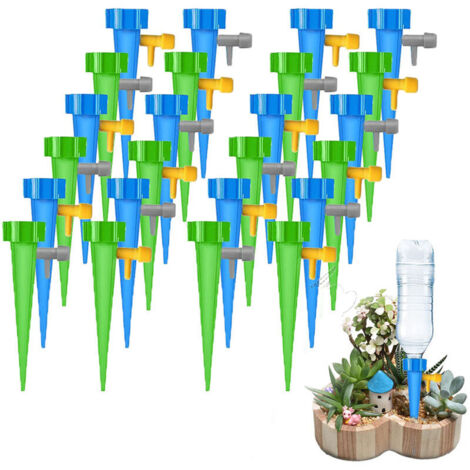Paquet de 24 arroseurs réglables à arrosage automatique pour un arrosage facile, adaptés aux plantes en pot, aux fleurs, aux jardins et aux plantes d'intérieur. (1/5)