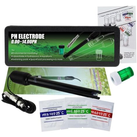 Électrode pH industrielle amplifiée, corps verre, 0 à 100 °C, max 3 bars, connecteur BNC, câble Électrode pH industrielle amplifiée, corps verre, 0 à 100 °C, max 3 bars, connecteur BNC, câble