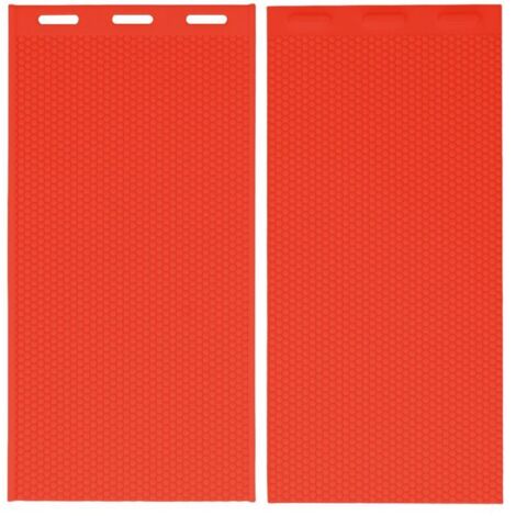 2 pièces 5.4mm Silicone cire d'abeille moule cire d'abeille fond de teint presse moule apiculture fournitures 44x28cm rouge