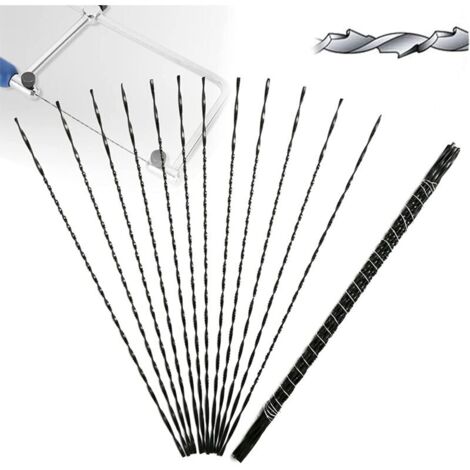 SNQ – Lot de 12 lames de scie à chantourner en acier au carbone – Dents spirales pour bois et plastique – Coupe nette 360° – Remplacement facile - ZP13875-04 (1/5)