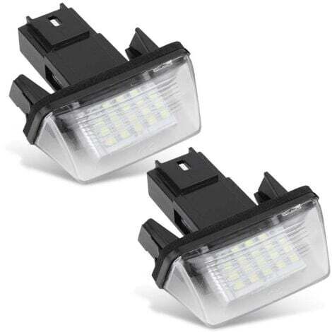 2 pièces Lampe de Plaque d'immatriculation de Voiture à 18 DEL Gauche et Droite pour C3 2002-2009 / BERLINGO / 306 307 406 5008