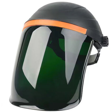 Casque de soudage résistant à la chaleur et aux chutes, capot de soudage professionnel visible pour couper, polir, souder, dessus noir, vert foncé (1/5)