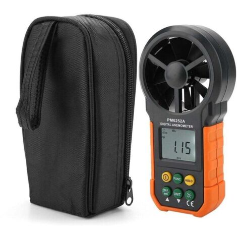 PEAKMETER PM6252A Compteur numérique de vitesse du vent Anémomètre de mesure du volume d'air (1/5)