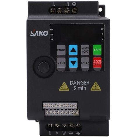 2.2KW 3HP VFD Variateur de FréQuence Monophasé à Triphasé Inverseur de FréQuence AC 220V à AC 0-220V Inverseur de Commande de Moteur (1/5)