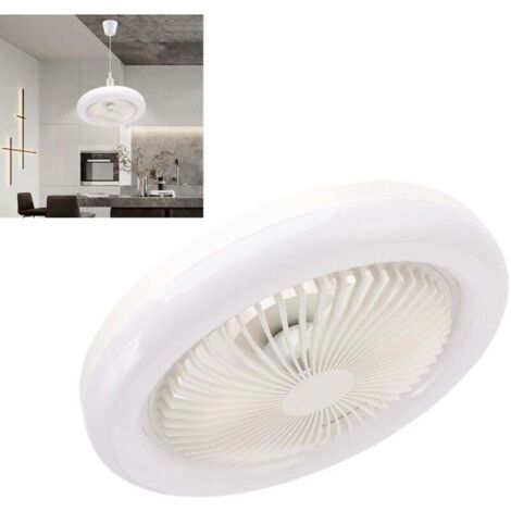 Ventilateurs de Plafond avec Télécommande, 36W Ventilateur de Plafond 9,8 Pouces Petite Lampe de Ventilateur LED Silencieuse E27 pour Chambre