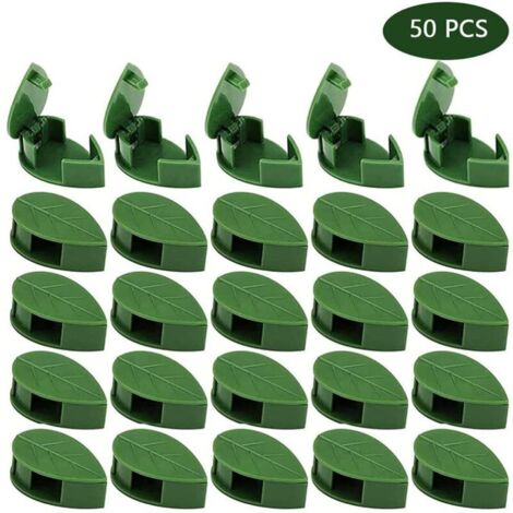 Ej.Life Lot de 50 supports de plantes auto-adhésifs Clip de connecteur de plantes plantes grimpantes fixation murale clips de plantes pour supports de plantation (1/5)