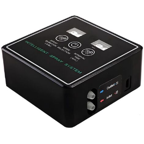Buse intelligente, système de pulvérisation de brouillard à circulation automatique, mémoire de panne d'électricité, buse réglable à 360 degrés, écran tactile 5m + 2 buses (noir) (1/5)