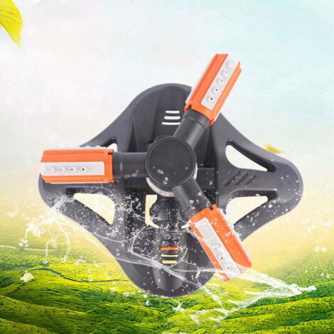 Arroseur de jardin rotatif, 360° réglable 3 bras Arroseur de pelouse Système d'irrigation pour jardin extérieur Patio Courtyard Water Sprayer Gardening Watering System (1/5)