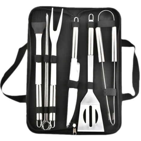 Ensemble de Barbecue - Kit d'accessoires pour Barbecue à Gaz, Charbon, Ensemble Ustensiles Professionnels en Acier de Cuisine, Avec Étui (1/5)