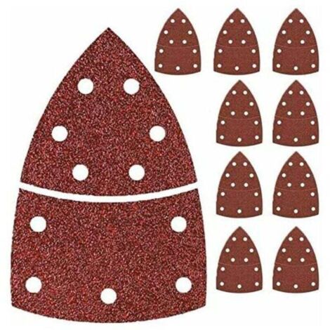 Lot de 40 Triangles de Ponçage, Papier de Verre pour Bosch PSM 160 A/PSM 80, 105 x 152 mm, Grain P40/60/80/120/180