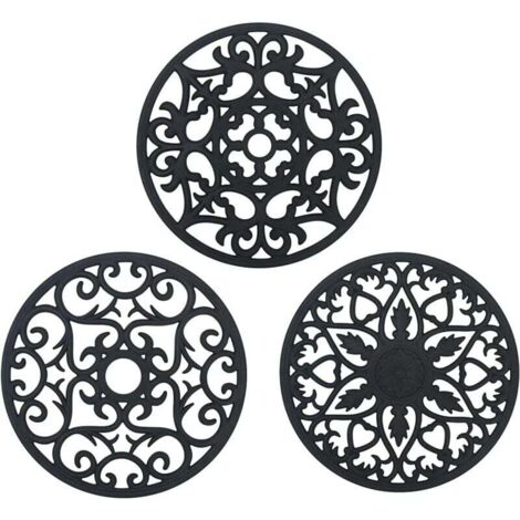 Dessous de Plat Silicone, 3PCS Anti-dérapant Anti-Chaleur 250 °C Multifonction Repose-cuillère Dessous de Verre de Cuisine Tapis de Table pour Cuisine et Salle à Manger (1/5)