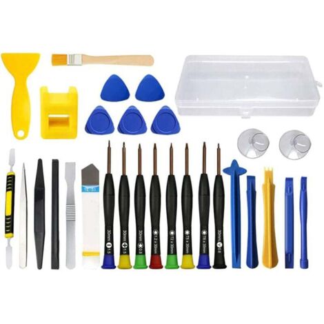 30pcs Kit d'outils de réparation de téléphone, Professionnel Jeu de Tournevis de Précision, avec 8 Tournevis de précision magnétiques et Levier d'ouverture, adapté pour Smartphones, Tablettes, Montre, (1/5)