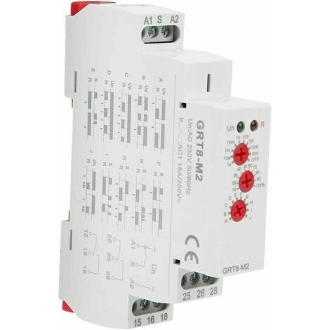 GRT8-M2 AC 220V 10-Funktions-Multifunktions-Zeitverzögerungsrelais für DIN-Schienenmontage (1/5)