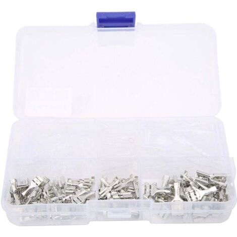 Kit De 100 Cosses Électriques à Sertir Non Isolées - Cuivre Étamé - Pour Fils De 0,25 à 10 Mm² - Connecteurs Bout à Bout Haute Conductivité