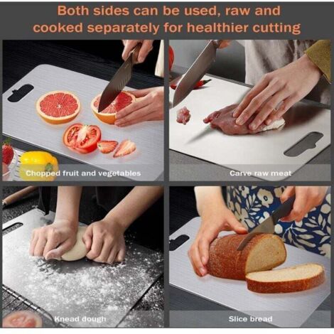 Set De 3 Planches à Découper En Acier Inoxydable - Cuisine Pratique Et Hygiénique