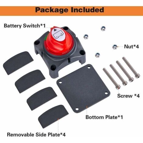 Coupe Circuit Batterie 12V 24V 48V coupe batterie 1-2-Both Coupe Circuit Batterie 12V 24V 48V coupe batterie 1-2-Both