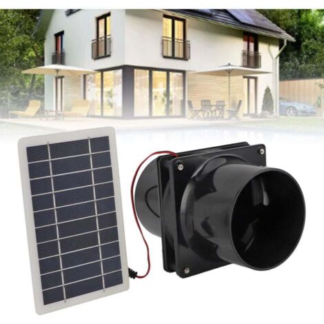 Ventilateur d'échappement à énergie solaire 10W 12V, pour tuyau rond, panneau ABS, Kit de Ventilation, maison pour animaux domestiques, poulailler, camping-car, serre