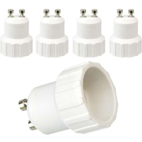 GU10 vers E14 Adaptateur,Convertisseur Base Ampoule GU10 vers E14 Support Adaptateur Prise Lampe,Puissance Maximale 200W,0250V,Lot de 5. (1/5)