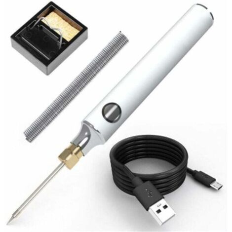 Kit de fer à souder, jeu de fer à souder électrique portable USB, stylo d'outils de soudage de température réglable 5V 8W, équipement de soudure à souder électrique-default (1/5)
