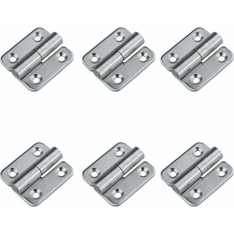 Lot de 6 charnières détachables de 3.7 cm - Charnières de porte amovibles - En acier inoxydable 304 - Pour droitier (1/5)