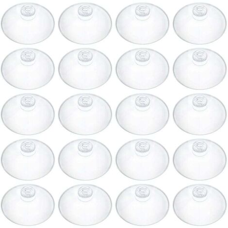 20 ventouses en Plastique Transparent de 5,5 cm pour l'organisation et la décoration de la Maison - Ventouses adhésives pour Les fenêtres et Les Portes en Verre de la Salle de Bain (1/5)