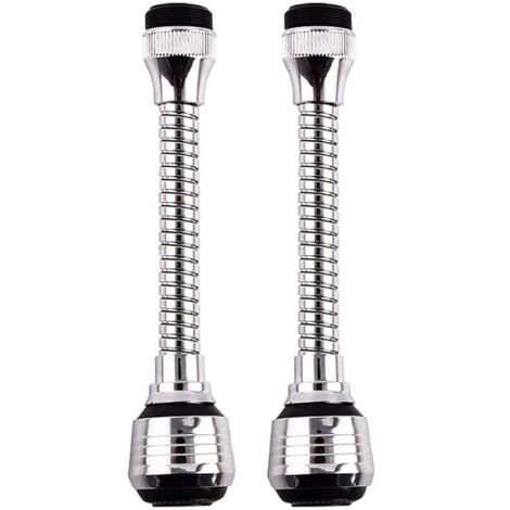 2 Pièces Rallonge Robinet,Filtre D'extension Pivotant,Extension de Douche de Robinet,360°Réglable Bec Diffuseur Filtre, Deux Modes Réglable,pour éviers de Cuisine, Salle de Bain (1/5)