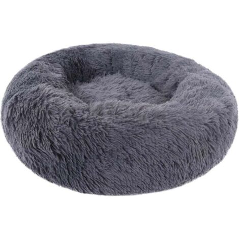 Apaisant Panier Chat Lit Panier pour Animal Domestique pour Chats et Petits Chiens Coussin pour lit de Chat Lit Donut Chien Convient 40 cm (Lot de 1)Dark Grey