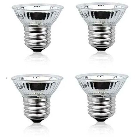 50W E27 Lampe Chauffante UVA+UVB Ampoule à Spectre Complet Dimmable 220-240V Bronzer Ampoule pour Reptiles Amphibiens Lézard (Lot de 4, Blanc Chaud 2700K)