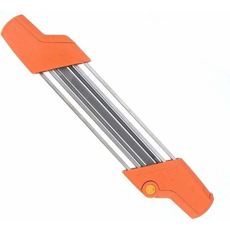 Affûteuse de chaîne de tronçonneuse 2 en 1 Easy File 3/8 "/ 4.0mm, ensemble d'affûtage de dents rapide de pas de scie à chaîne avec poignées, convient à toutes les marques Chiansaw 3/8" Pitch Chian