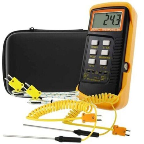 Thermomètre Numérique à Contact TA612 - Thermocouple, Écran LCD, Pour Mesures De Température