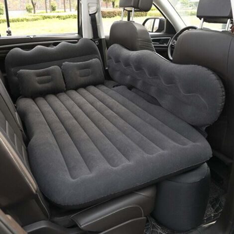 Matelas Gonflable, Lit De Voiture Matelas Pneumatique SUV avec Pompe à Air Et Oreillers pour Voyage, SièGe ArrièRe Lit Voiture pour Camping Piscine Plage Voyages(noir) (1/5)