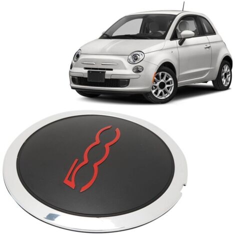 Capuchon de Moyeu de Roue Central pour compatibles FIAT 500 , Capuchons de Centre de Roue de Prévention des Liquides avec Garniture Chromée, OEM 68078419AC (1/5)