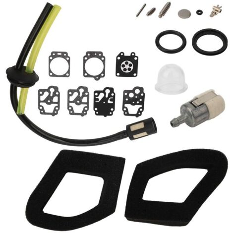 Jeffergarden Kit de filtre à air de carburateur Accessoires d'outils de jardin Filtre de carburateur pour tondeuse à gazon GX35 GX25 HHB25 HHH25 K20 WY avec filtre à carburant (1/5)
