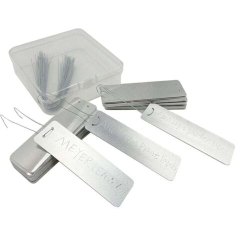 DAZZLEEX Lot De 50 Étiquettes Métal Pour Plantes - Aluminium Double Face Résistant Extérieur Jardin Serre