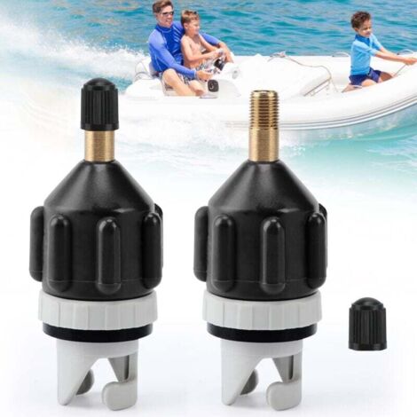 Lot De 2 Adaptateurs De Pompe SUP – Convertisseur De Valve à Air Multifonction, Caoutchouc Souple, Compatible Kayak, Bateau Gonflable, Matelas