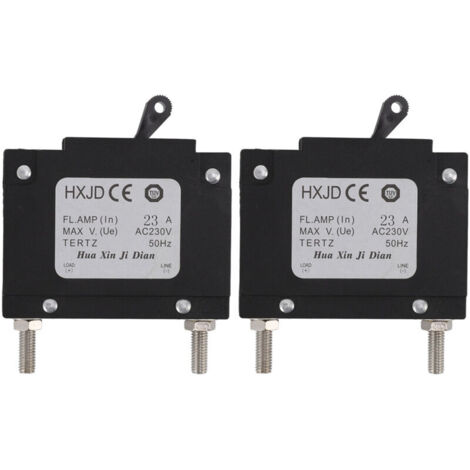 Jeffergarden Disjoncteur de Générateur de 2 Pièces, Disjoncteur Professionnel de Générateurs D'essence de Sécurité avec le Commutateur pour des Générateurs D'essence 23A 230V (1/5)
